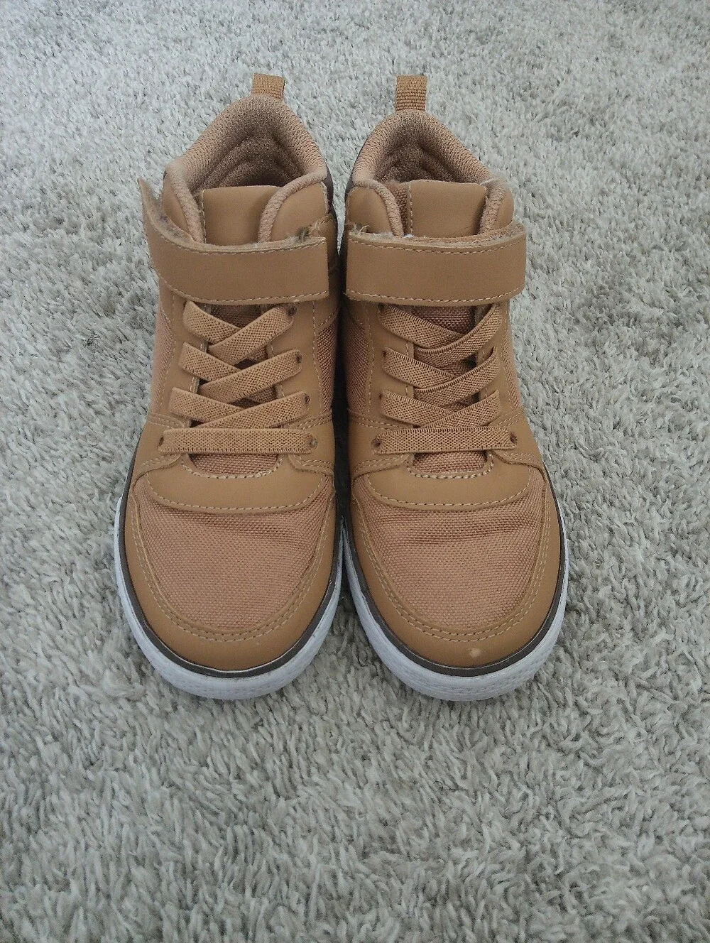 Toddler Boy High-Top Casual Sneakers - Tan Size 13.